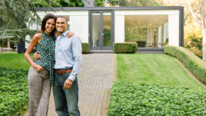Homeowners with glass house
