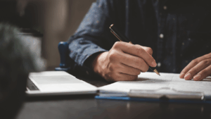 Homeowner writing a draft for property tax appeal letter